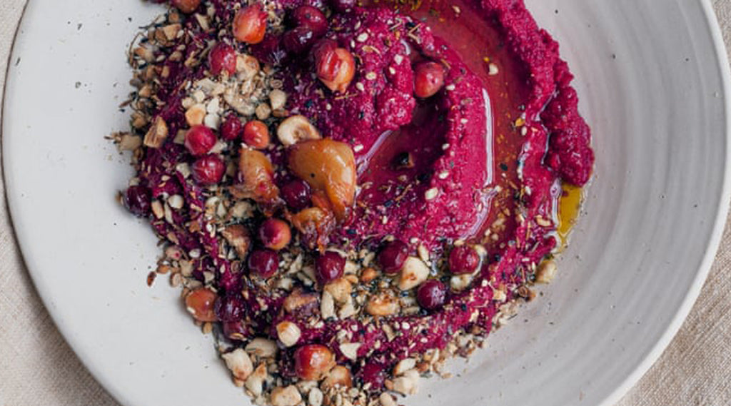 BEETROOT HUMMUS WITH HAZELNUT DUKKAH