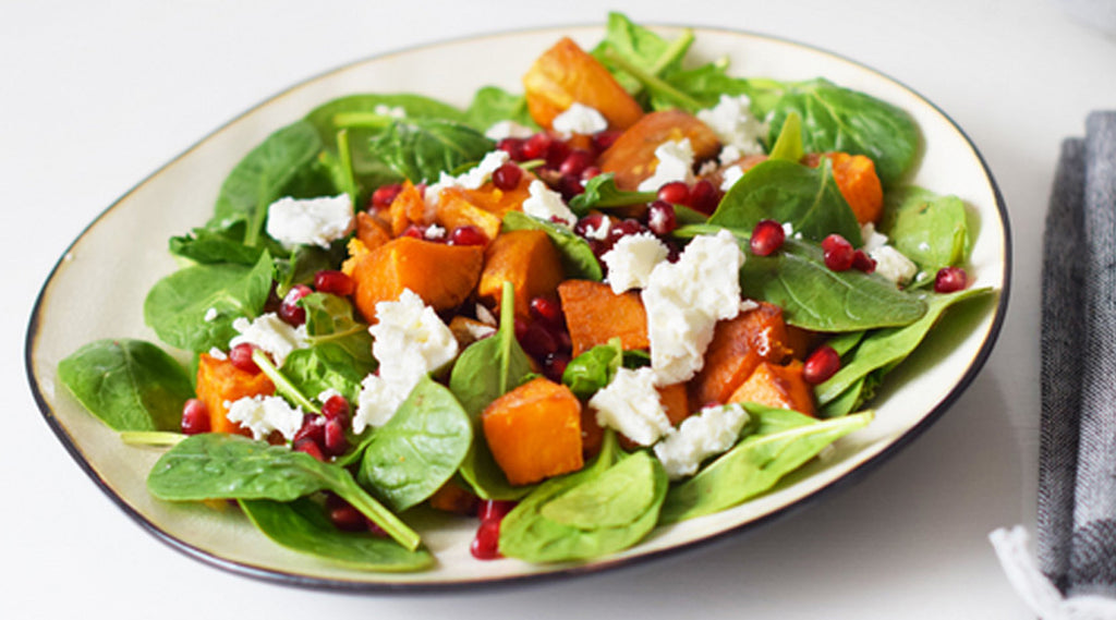 POTATOES WITH SPINACH AND POMEGRANATE