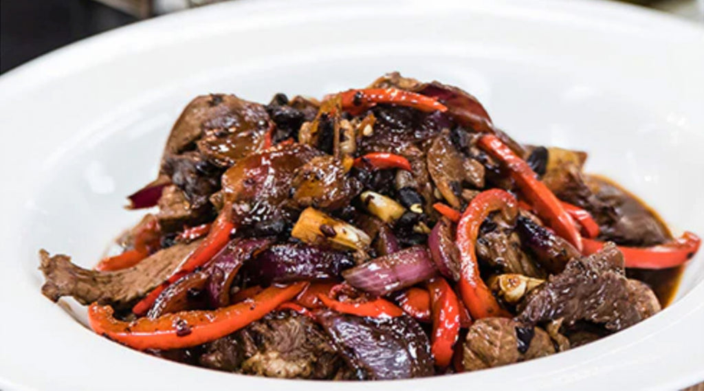 GRILLED BEEF WITH BLACKBEAN