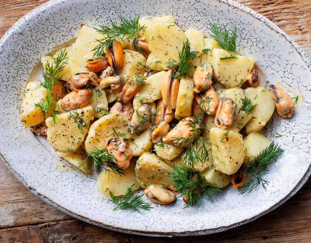 POTATOES WITH MUSSELS AND DILL