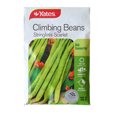 Yates Climbing Beans - Stringless Scarlet